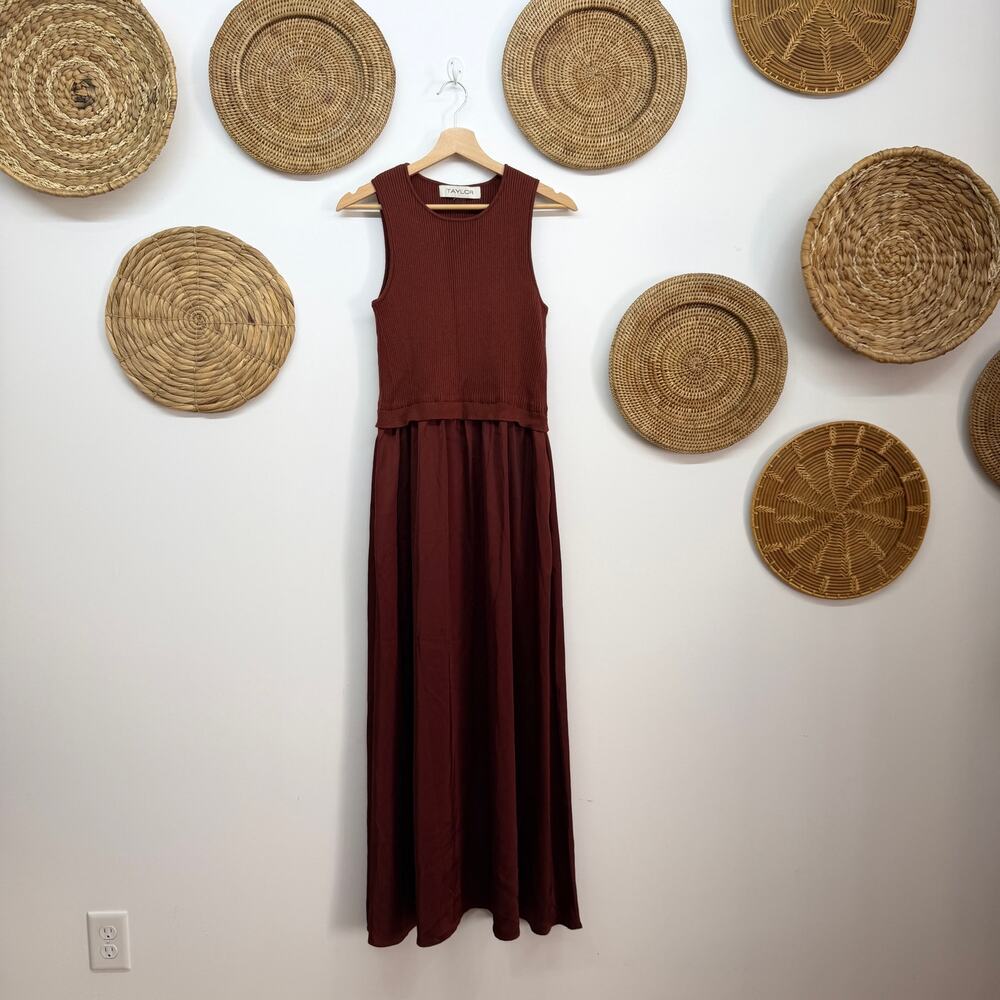Taylor Burgundy Maxi Dress Medium